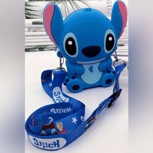 Stitch, silicone bag, crossbody, versatile waterproof bag, NEW, Blue